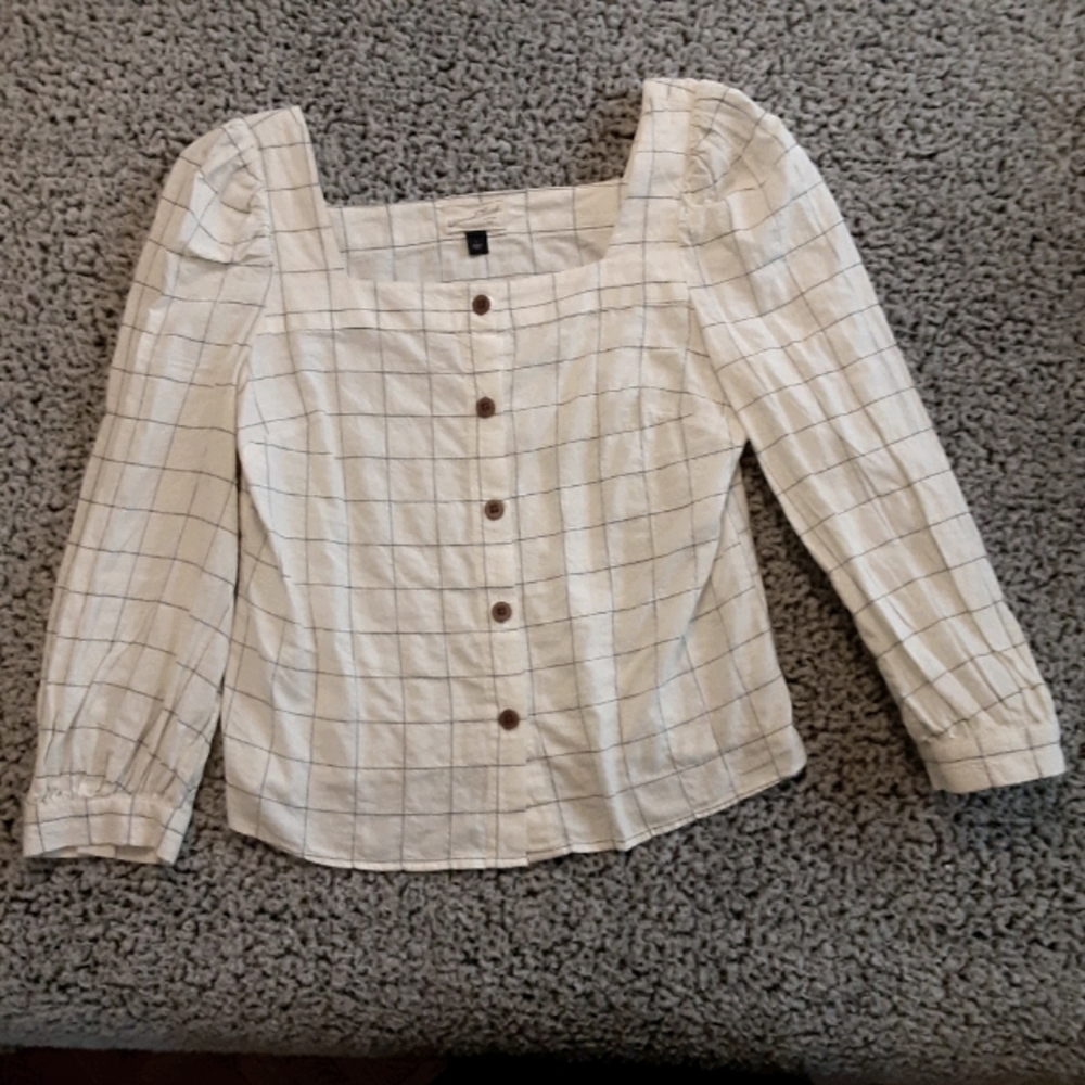 White Puff Sleeve Blouse